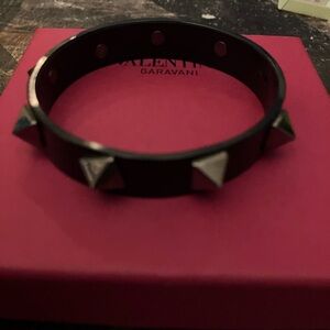 Valentino Garavani Black and Silver Studded Jewelry